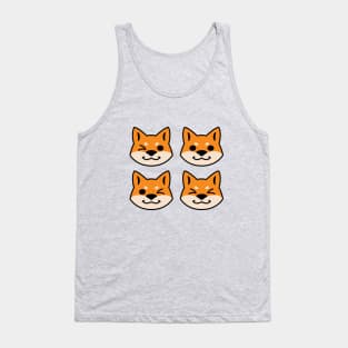 4 Shibas (Red) Tank Top